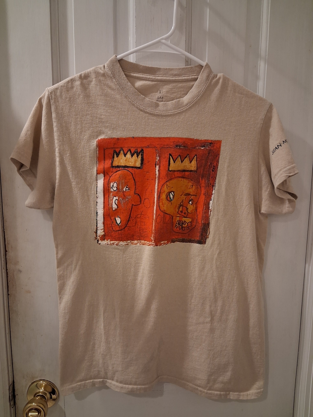 Jean-Michel Basquiat Red King Art Graphic Tee, Mens Small